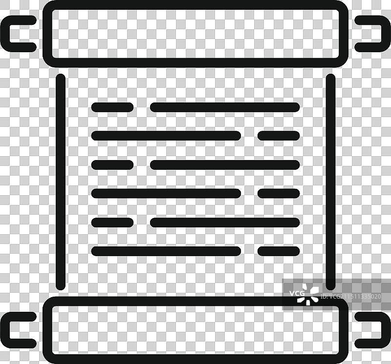 古代卷轴线条图标设计图片素材