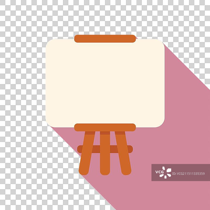 粉色背景上的空白画架图片素材