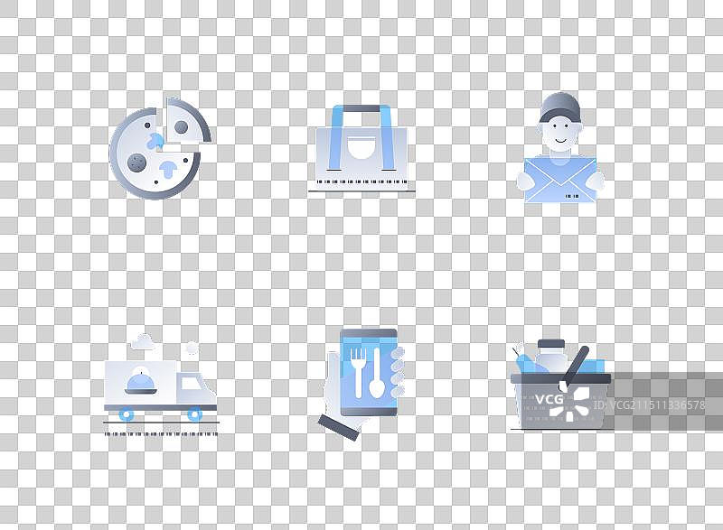 派送和订餐扁平设计风格图片素材