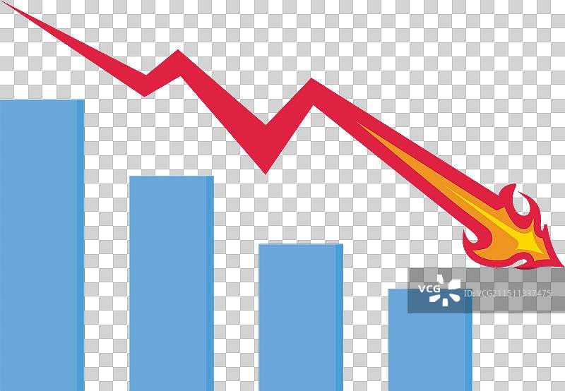 经济持续下滑图片素材