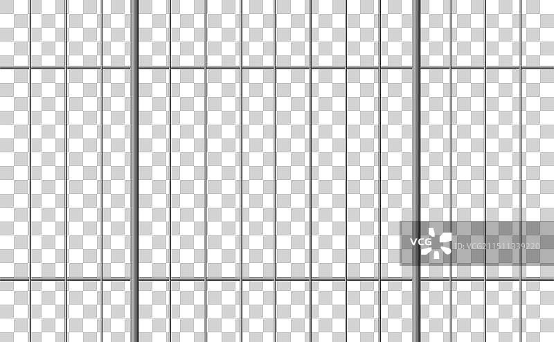 逼真囚犯牢房金属栏杆设计图片素材