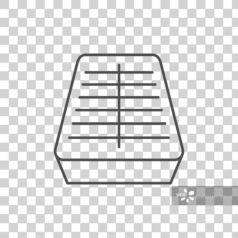 猫砂盆线条轮廓图标图片素材