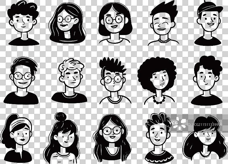 可爱的青少年头像图片素材