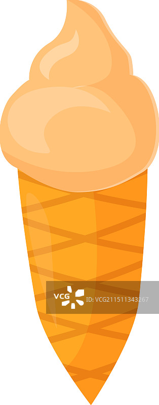 美味的橙色冰淇淋融化图片素材