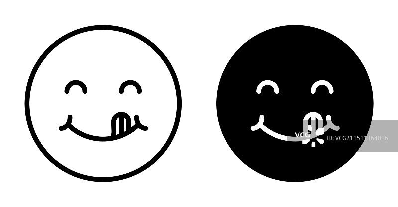 美味微笑表情符号网页图标集图片素材