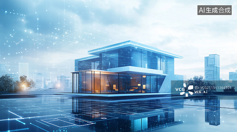 【AI数字艺术】智能家居高科技场景图片素材