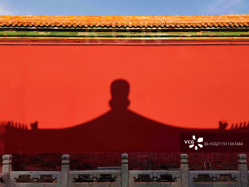 北京故宫御花园红墙图片素材