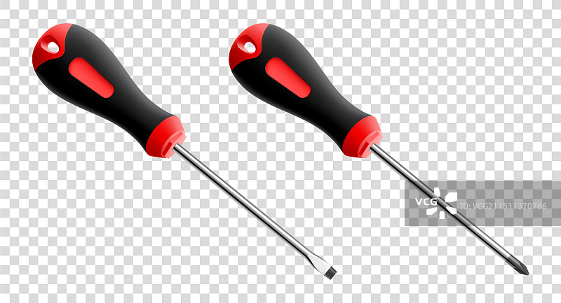 一字螺丝刀和十字螺丝刀图片素材