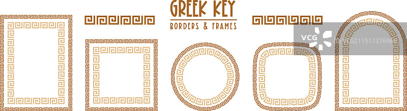 希腊回纹无缝边框合集图片素材