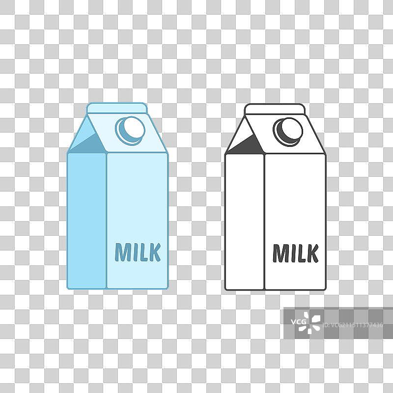 牛奶盒图标图片素材