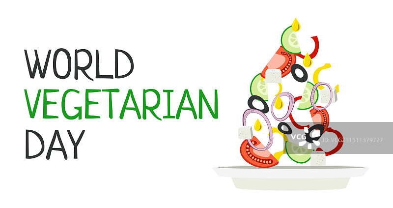世界素食日贺卡图片素材