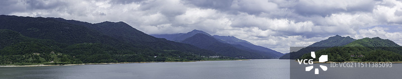 英山县张家咀水库全景图片素材