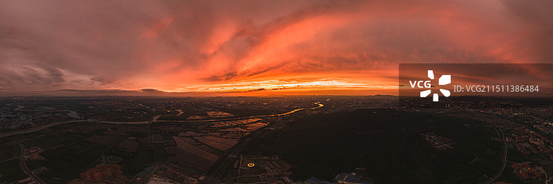 南京方山晚霞图片素材