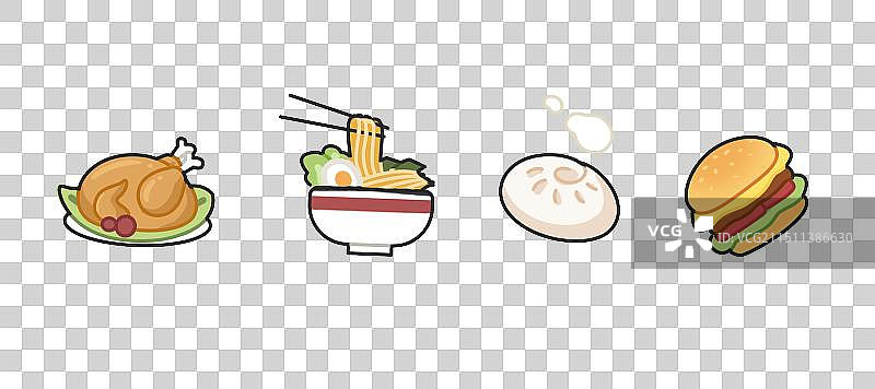 美食元素小图标图片素材