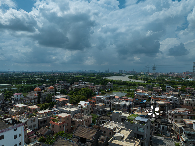广东省佛山市顺德区杏坛镇逢简水乡风光图片素材