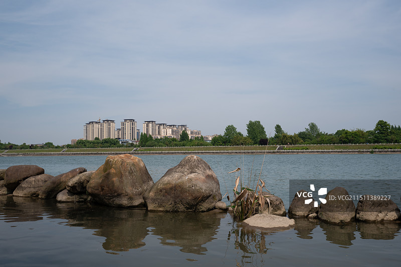 四川江油明月岛公园风光图片素材