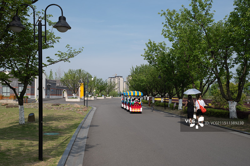 四川江油明月岛公园风光图片素材