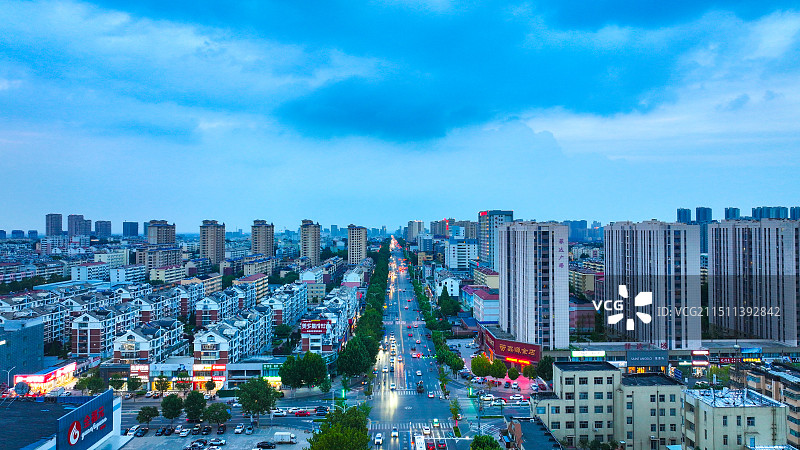 高密城市夜景图片素材
