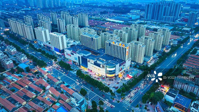 高密城市夜景图片素材