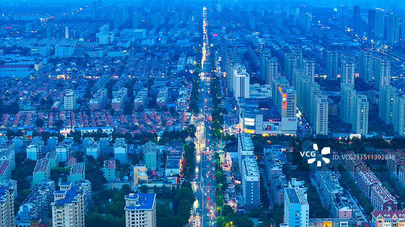 高密城市夜景图片素材
