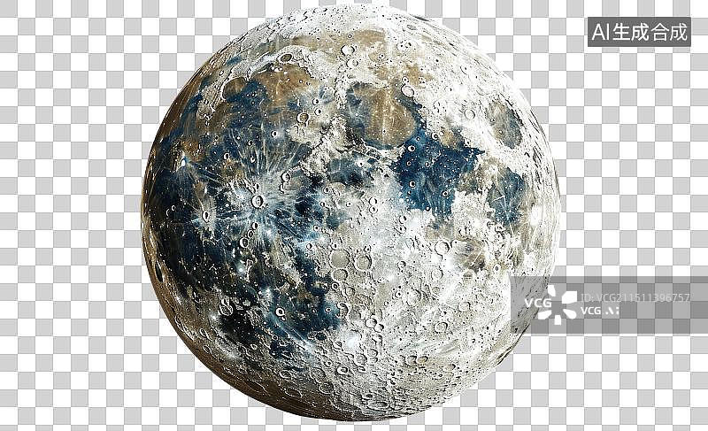 【AI数字艺术】满月月球免抠元素图片素材