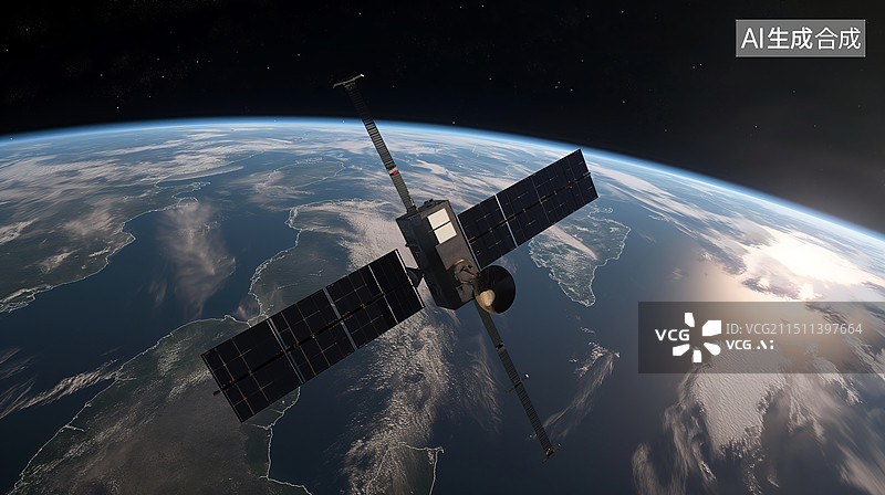 【AI数字艺术】太空中的空间站图片素材