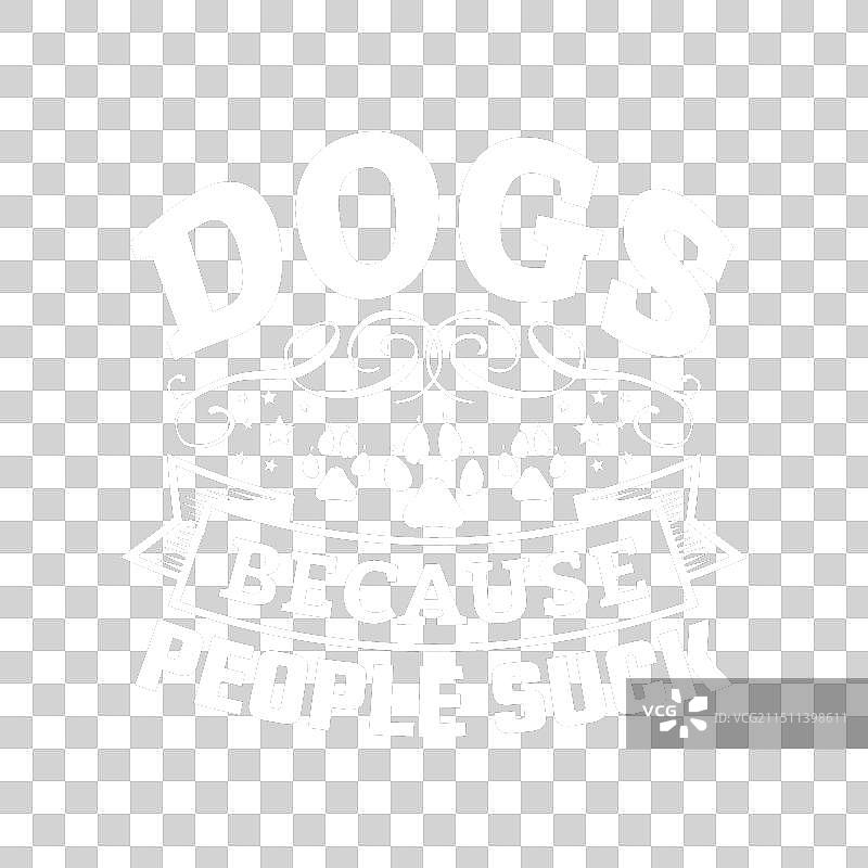 狗狗文字排版T恤设计图片素材