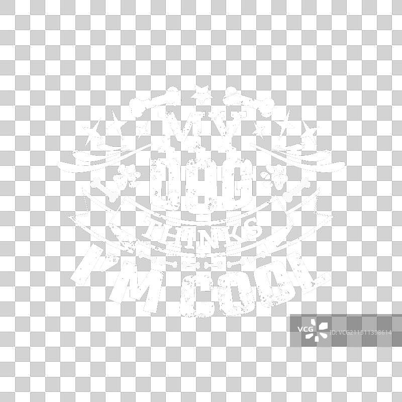 狗狗文字排版T恤设计图片素材