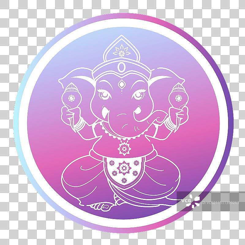 象头神轮廓图片素材