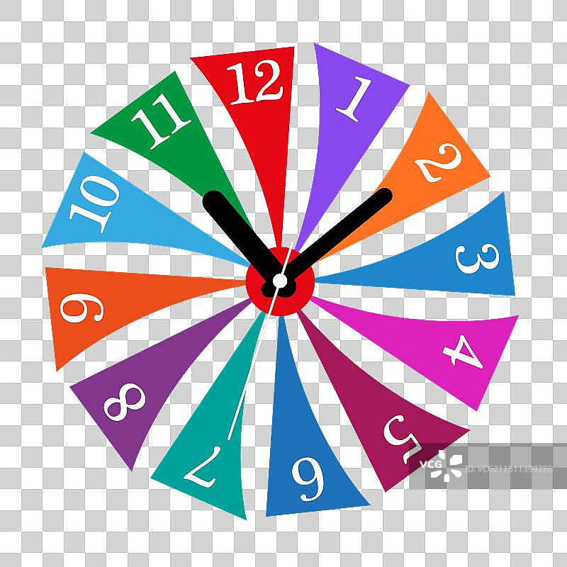 白色背景上的挂钟图片素材