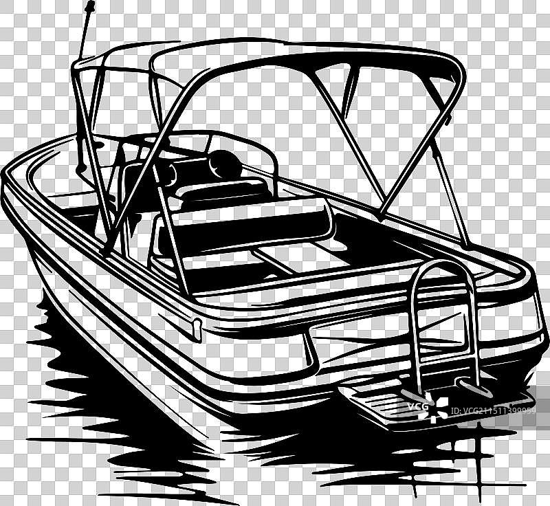 浮筒船轮廓图片素材