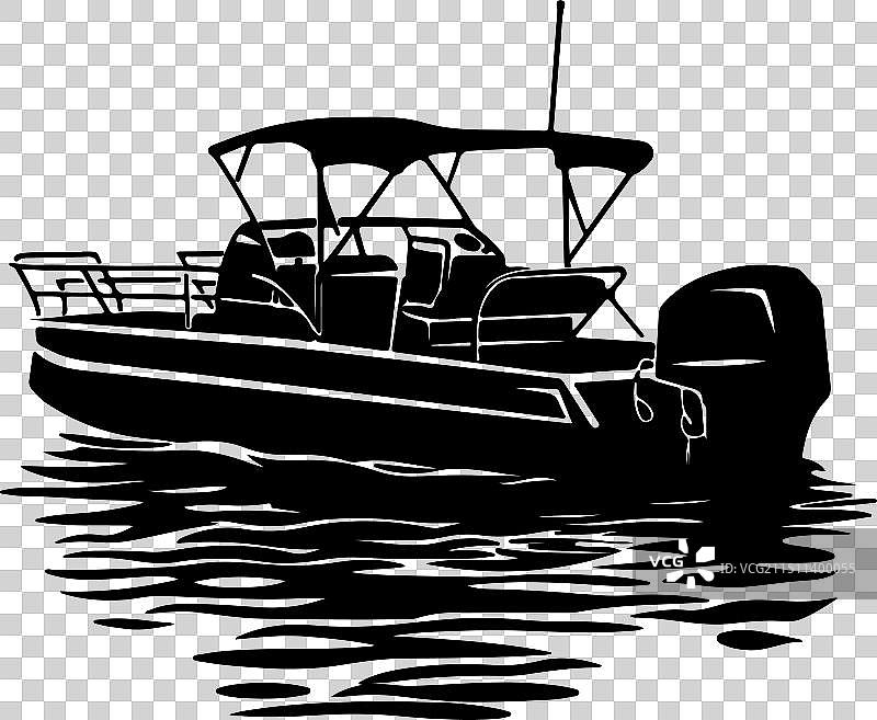 浮筒船轮廓图片素材