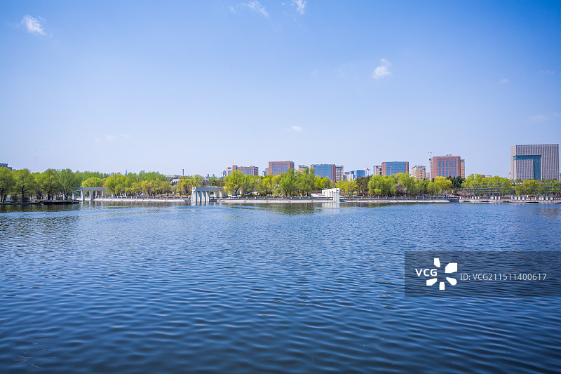 吉林长春世界雕塑公园春天风景图片素材