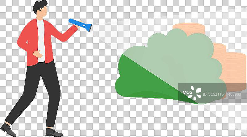 寻找硬币的商人与隐藏成本概念图片素材