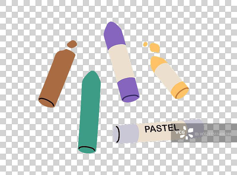 彩色油画棒图片素材