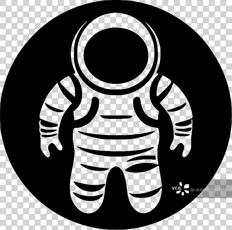 宇航员-极简主义和简单的轮廓图片素材