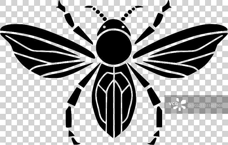 甲壳虫扁平风简约标志图片素材