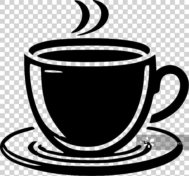 黑白咖啡图片素材