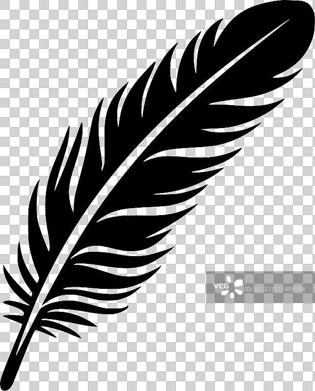 羽毛 - 黑白图片素材