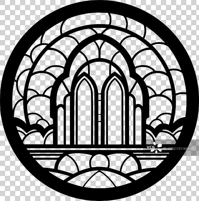 彩色玻璃 - 黑白图片素材