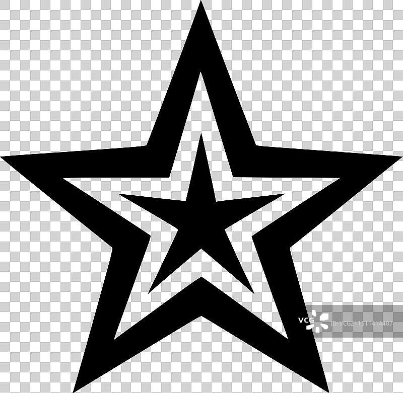 黑白星星图片素材