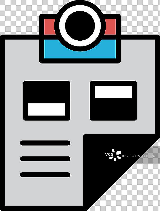 中间带黑色圆圈的剪贴板图片素材