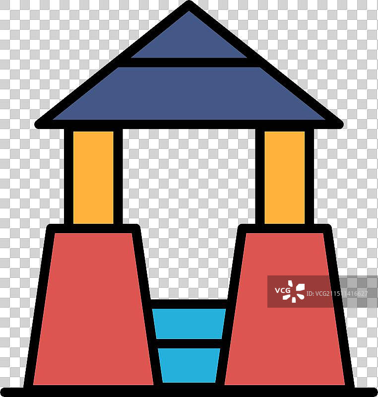 黑白房屋屋顶简笔画图片素材