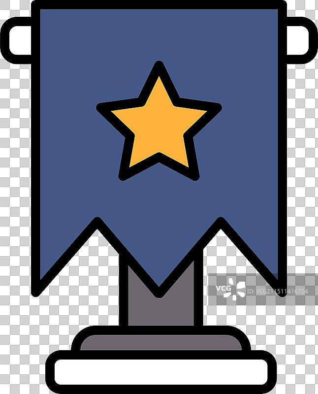 黑白星星旗帜图片素材