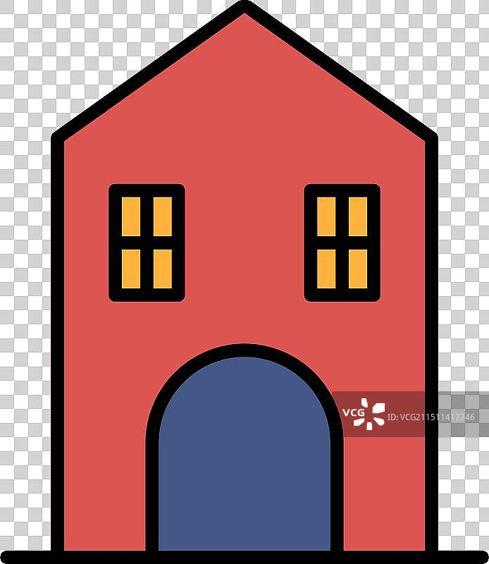 黑白房屋绘画图片素材