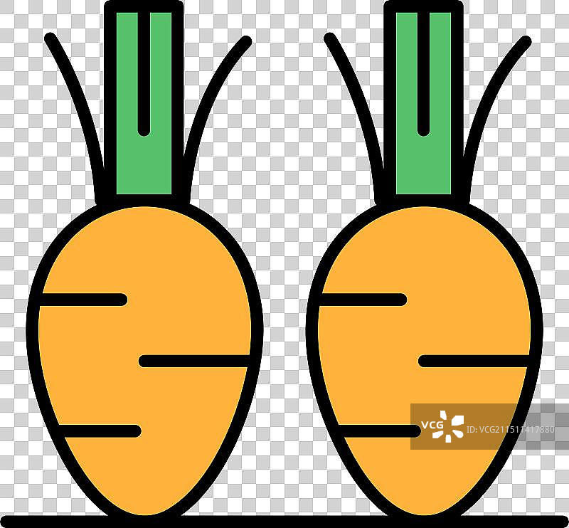 黑白绘画中的两根胡萝卜图片素材