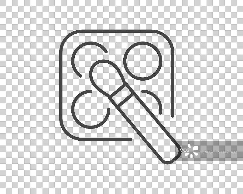 美容和化妆品线性图形图标图片素材