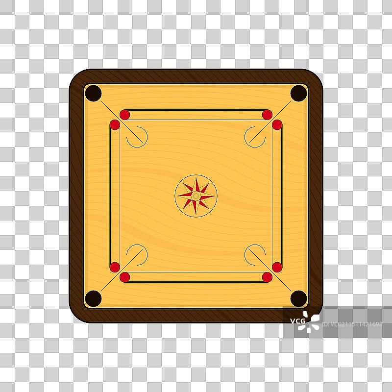 木制卡罗姆棋盘游戏图片素材