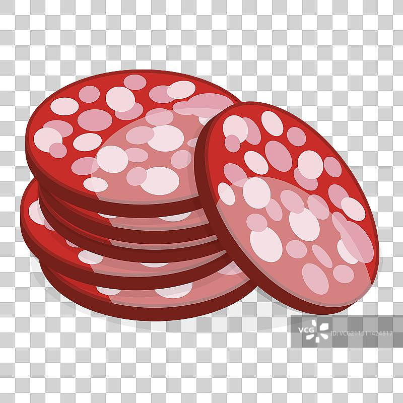 2.5D扁平风格的香肠和肉类套装图片素材