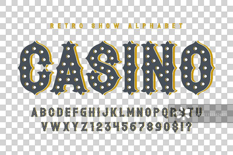 歌舞表演风格复古马戏团字母设计图片素材